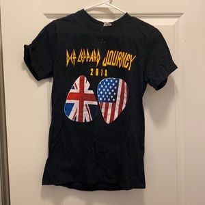 Def leopard and journey tour tee Sz S